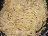 Spaghettis a la carbonara