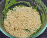 A picture of step 5 of Palak Chickpea kebab with cheese filling.