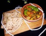 A picture of step 10 of Allu Karahi.