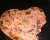 A picture of step 10 of Pav bhaji heart Paratha.