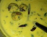 A picture of step 7 of Methi leaves pakoda kadhi.