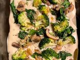Vegetarische Lasagne mit Spinat, Brokkoli und Pilzen