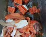 Foto langkah ke 1 dari resep Salmon Jamur Kukus.