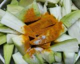 A picture of step 1 of Aamer Tok Jhaal Misti Achar or Sweet,Sour and Spicy Mango Pickle.