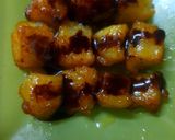 A picture of step 5 of Toffee Apple with Vanila Ice cream.