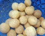A picture of step 2 of Pani Puri Shots in air fryer.