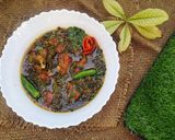 A picture of step 6 of Palak gosht/mutton spinach.