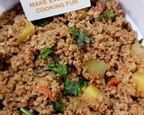 A picture of step 4 of Aloo Qeema (Potato mince).