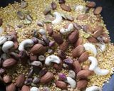 A picture of step 2 of Instant Moong badam pistachio dal halwa.