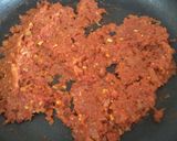 A picture of step 7 of Seyal paav (bread in onion tomato gravy).