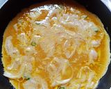 A picture of step 1 of Spinach Omelette Curry.