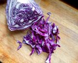 A picture of step 1 of Purple cabbage, apple summer salad.