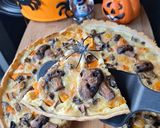 Une image de l'étape 4 de Tarte butternut et champignons fantôme 👻🎃.