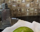A picture of step 1 of Mangai Sadum / Raw Mango Rice.
