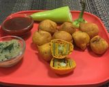A picture of step 4 of Bhajji or Pakora.