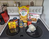 A picture of step 1 of Vegan: Tortilla Casserole.