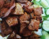 Hình bước làm 1 của món Vú heo nướng chao