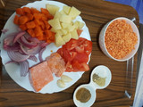 شوربة العدس الأحمر على طريقتي