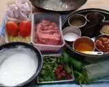A picture of step 1 of Karhai khara Masala Qeema.