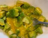 A picture of step 1 of Avocado pancakes.