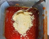 A picture of step 2 of Papaya Halwa.