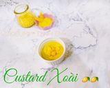 Hình bước làm 1 của món Custard Xoài (cho bé từ 6,5m nhé)