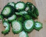 A picture of step 1 of Healthy Karela Pakoda.