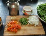 A picture of step 1 of Fresh Green Methi leaves bhaji.