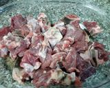 A picture of step 1 of Easy Mutton Biryani.