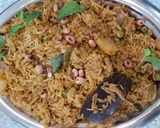 A picture of step 6 of Pudina rice.