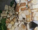 Foto langkah ke 4 dari resep Tumis Sawi Hijau & Tahu Saos Tiram.