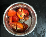 A picture of step 3 of Mutter Paneer (paneer from rice).