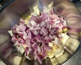 A picture of step 3 of Endive Salad with Cucumber and Red Onion in Chive Dressing.