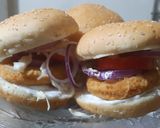 A picture of step 4 of Chicken patty Burger 🍔.
