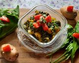 A picture of step 5 of Spinach potatoes bhaji (palak batata bhaji).