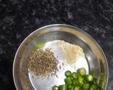 A picture of step 1 of Methi mix sabji.