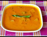 A picture of step 8 of Amlechi Uddamethi Raw Mango curry.