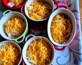 A picture of step 2 of Baked Eggs with Chicken and Cheddar.