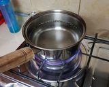 A picture of step 1 of Kashmiri chai.