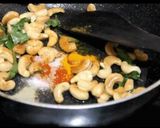 A picture of step 2 of Masala kaju.
