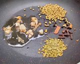 A picture of step 2 of Lal saag Malvani rassa.