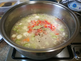 Sopa de carne picada con yogur griego