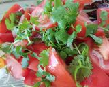 A picture of step 4 of Tomato and Coriander Salad.