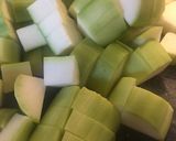 A picture of step 1 of Zucchini chana dal.