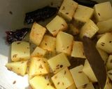 A picture of step 2 of Aloo-Chana dry sabzi.