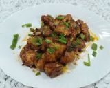 A picture of step 4 of Chicken manchurian.