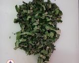 A picture of step 1 of Maharashtrian alu chi patal bhaji.