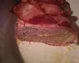 Baconba tekert, sajttal töltött fasírt recept fázis 9 fotója