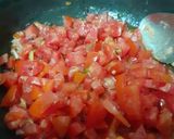 A picture of step 3 of Kathiyawadi Sev Tameta Nu Saak (Dhaba Style).
