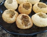 A picture of step 3 of Dahi puri chaat.